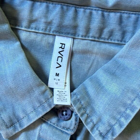 NWT RVCA lightweight denim button up shirt - Picture 4 of 13